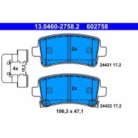 ATE 13.0460-2758.2 Bremsbelagsatz, Scheibenbremse
