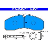 ATE 13.0460-4847.2 Bremsbelagsatz, Scheibenbremse