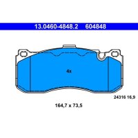 ATE 13.0460-4848.2 Bremsbelagsatz, Scheibenbremse