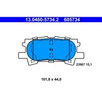 ATE 13.0460-5734.2 Bremsbelagsatz, Scheibenbremse