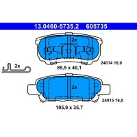 ATE 13.0460-5735.2 Bremsbelagsatz, Scheibenbremse
