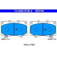 ATE 13.0460-5746.2 Bremsbelagsatz, Scheibenbremse