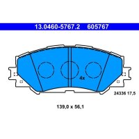 ATE 13.0460-5767.2 Bremsbelagsatz, Scheibenbremse