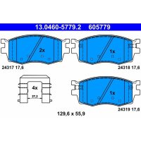 ATE 13.0460-5779.2 Bremsbelagsatz, Scheibenbremse