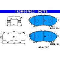 ATE 13.0460-5795.2 Bremsbelagsatz, Scheibenbremse
