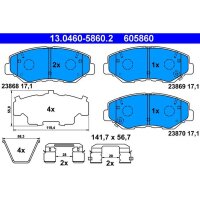 ATE 13.0460-5860.2 Bremsbelagsatz, Scheibenbremse