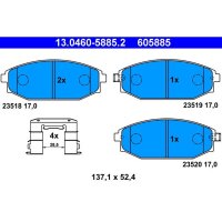 ATE 13.0460-5885.2 Bremsbelagsatz, Scheibenbremse