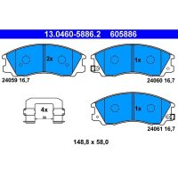 ATE 13.0460-5886.2 Bremsbelagsatz, Scheibenbremse