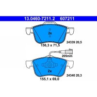 ATE 13.0460-7211.2 Bremsbelagsatz, Scheibenbremse