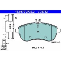 ATE 13.0470-2732.2 Bremsbelagsatz, Scheibenbremse