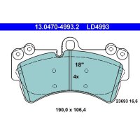 ATE 13.0470-4993.2 Bremsbelagsatz, Scheibenbremse