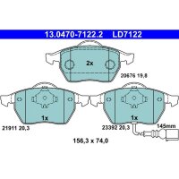 ATE 13.0470-7122.2 Bremsbelagsatz, Scheibenbremse