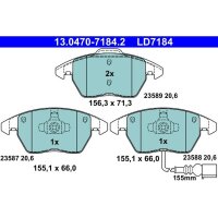 ATE 13.0470-7184.2 Bremsbelagsatz, Scheibenbremse