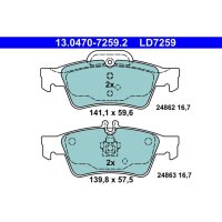 ATE 13.0470-7259.2 Bremsbelagsatz, Scheibenbremse
