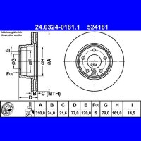 ATE 24.0324-0181.1 Bremsscheibe