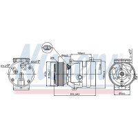 Klimakompressor NISSENS 89435 Kältemittel R134a - 1 Stück