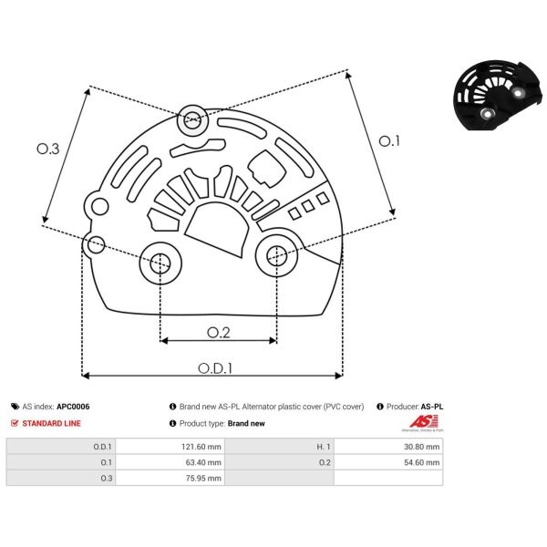 AS-PL APC0006 Schutzkappe, Generator