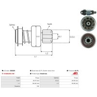 AS-PL SD6029 Freilaufgetriebe, Starter
