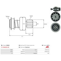 AS-PL SD9023 Freilaufgetriebe, Starter