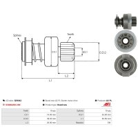 AS-PL SD9043 Freilaufgetriebe, Starter