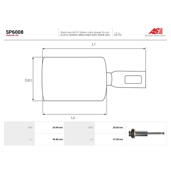 AS-PL SP6008 Reparatursatz, Starter