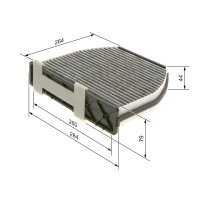 BOSCH 1 987 435 001 Filter, Innenraumluft