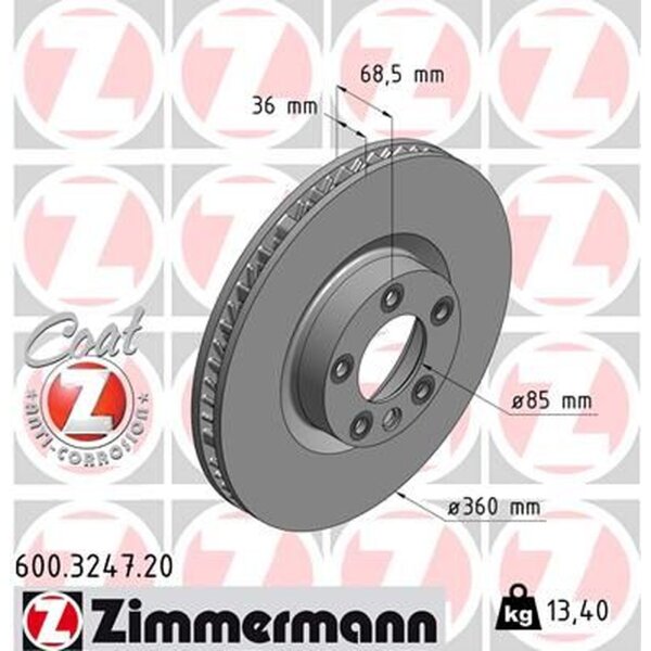 ZIMMERMANN 600.3247.20 Bremsscheibe