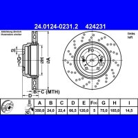 ATE 24.0124-0231.2 Bremsscheibe