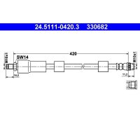 ATE 24.5111-0420.3 Bremsschlauch