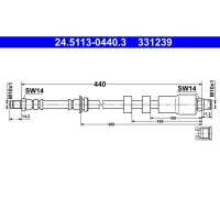 ATE 24.5113-0440.3 Bremsschlauch