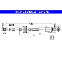 ATE 24.5124-0420.3 Bremsschlauch