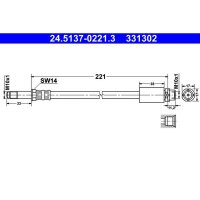 ATE 24.5137-0221.3 Bremsschlauch