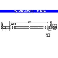 ATE 24.5163-0155.3 Bremsschlauch