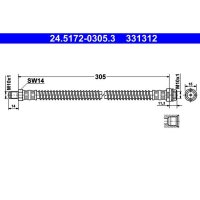 ATE 24.5172-0305.3 Bremsschlauch
