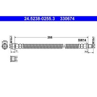 ATE 24.5238-0255.3 Bremsschlauch