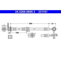 ATE 24.5266-0600.3 Bremsschlauch