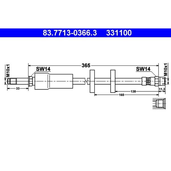 ATE 83.7713-0366.3 Bremsschlauch