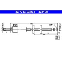 ATE 83.7713-0366.3 Bremsschlauch
