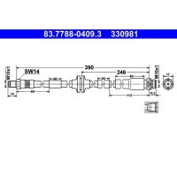 ATE 83.7788-0409.3 Bremsschlauch