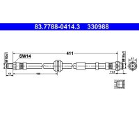 ATE 83.7788-0414.3 Bremsschlauch