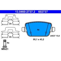 ATE 13.0460-2737.2 Bremsbelagsatz, Scheibenbremse