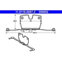 ATE 11.8116-0007.2 Feder, Bremssattel