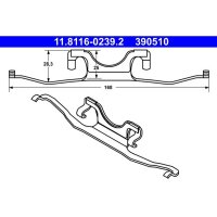 ATE 11.8116-0239.2 Feder, Bremssattel
