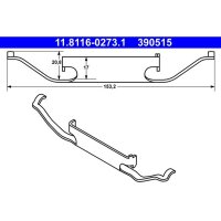 ATE 11.8116-0273.1 Feder, Bremssattel