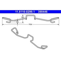 ATE 11.8116-0299.1 Feder, Bremssattel