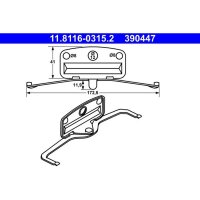 ATE 11.8116-0315.2 Feder, Bremssattel