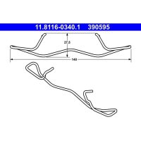ATE 11.8116-0340.1 Feder, Bremssattel