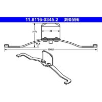ATE 11.8116-0345.2 Feder, Bremssattel