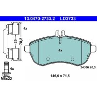 ATE 13.0470-2733.2 Bremsbelagsatz, Scheibenbremse