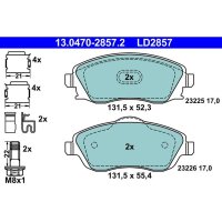 ATE 13.0470-2857.2 Bremsbelagsatz, Scheibenbremse